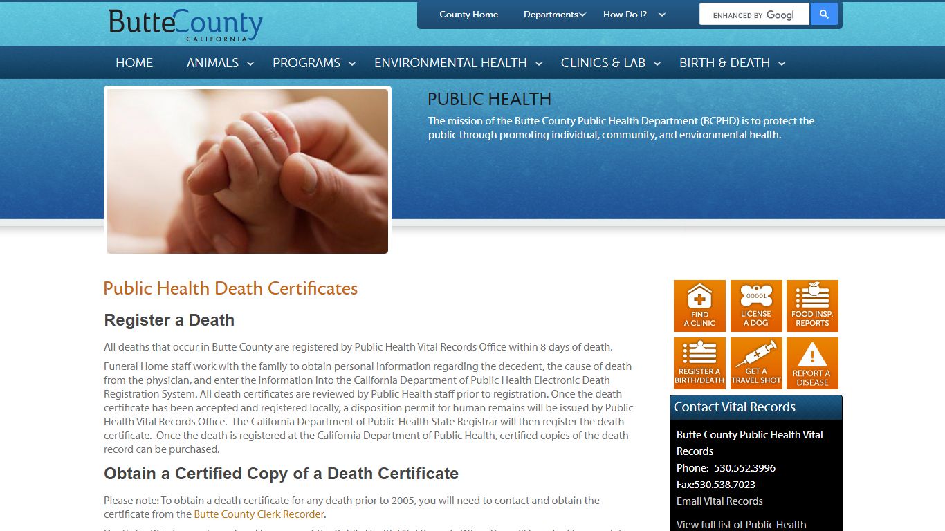 Butte County Death Certificates