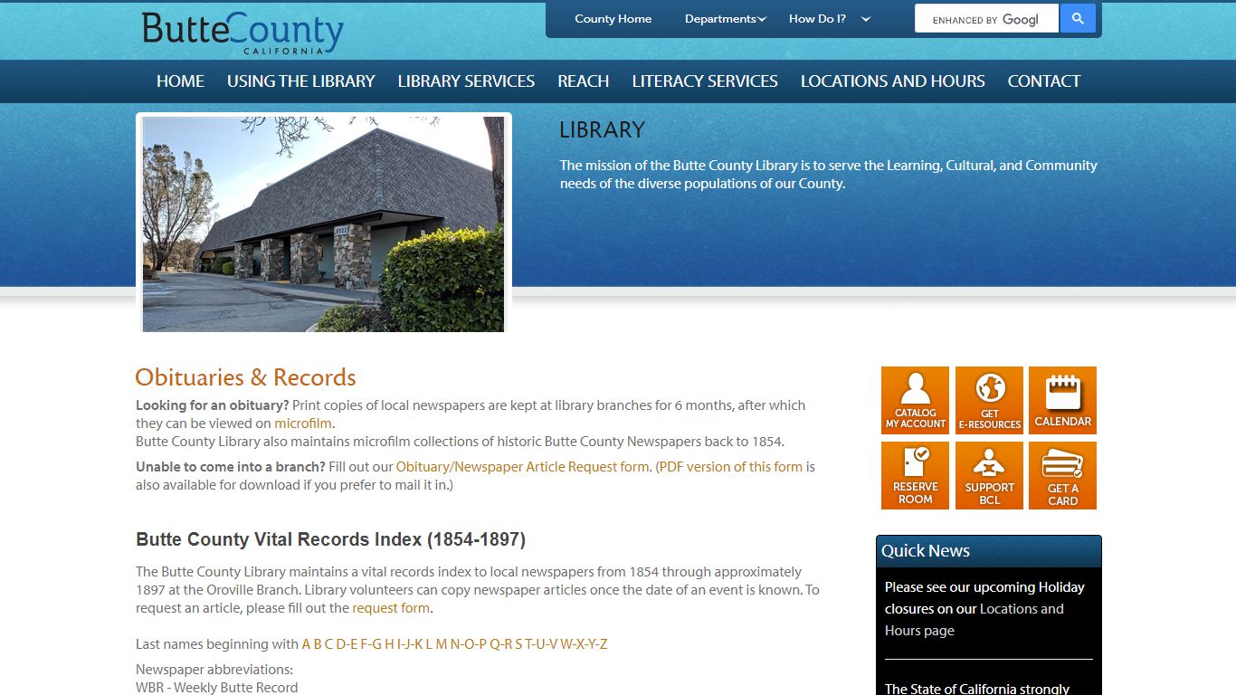 Butte County Vital Records Index (1854-1897)